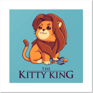 The Kitty King // 90s Cartoon, Kawaii, Cats - Light Ver Posters and Art